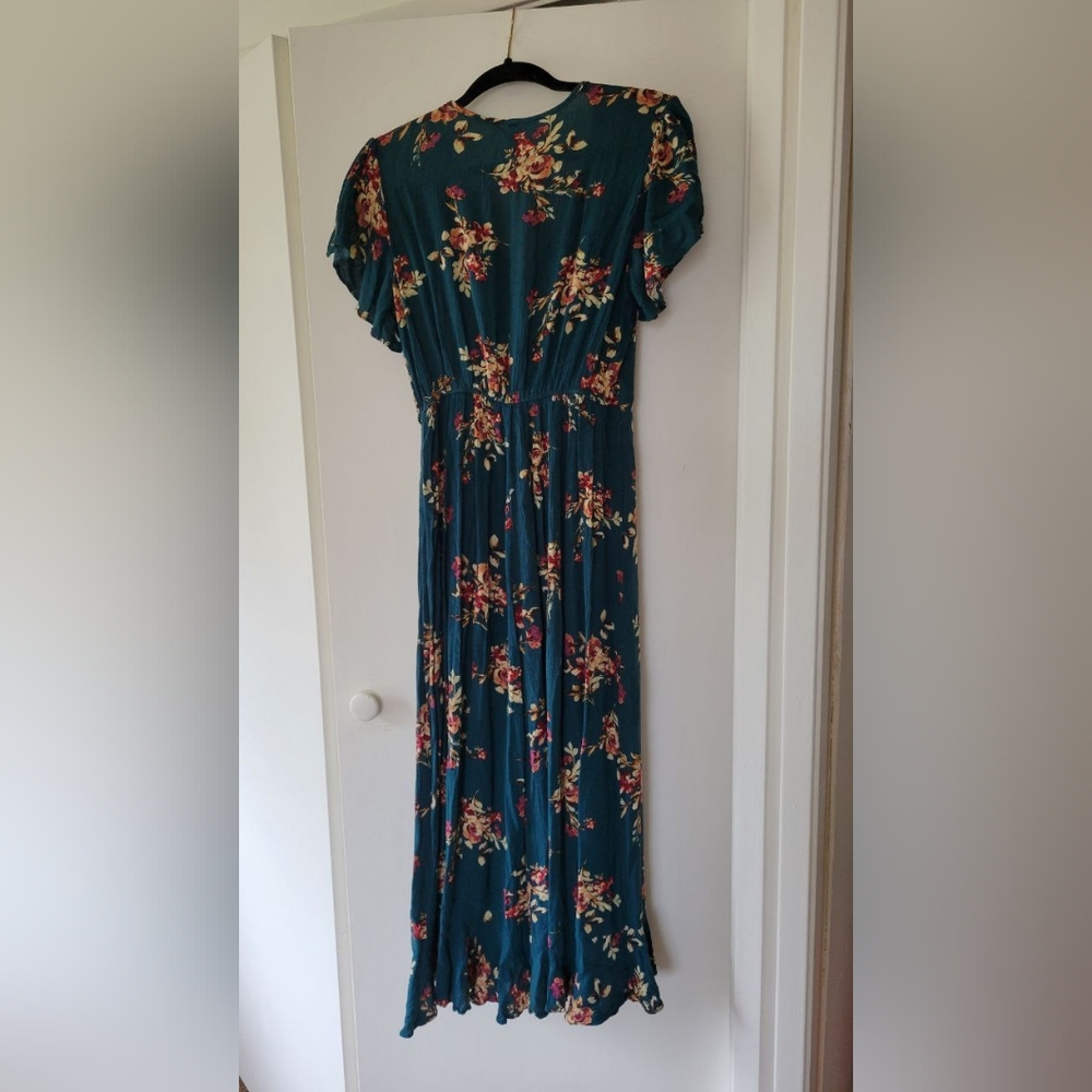 Teal flower dress-- Xhilaration size small